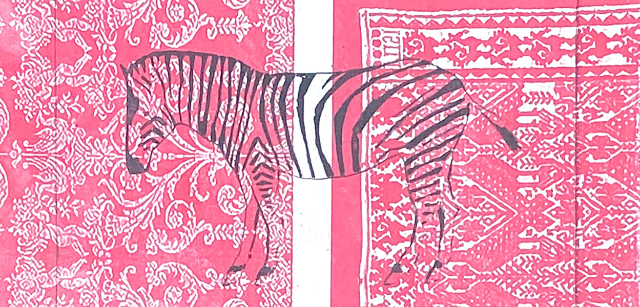 Sad Zebra, Intagliotypie (Polymer-Print), 20 x 25 cm, 2023 © Agnes Christine Katschner