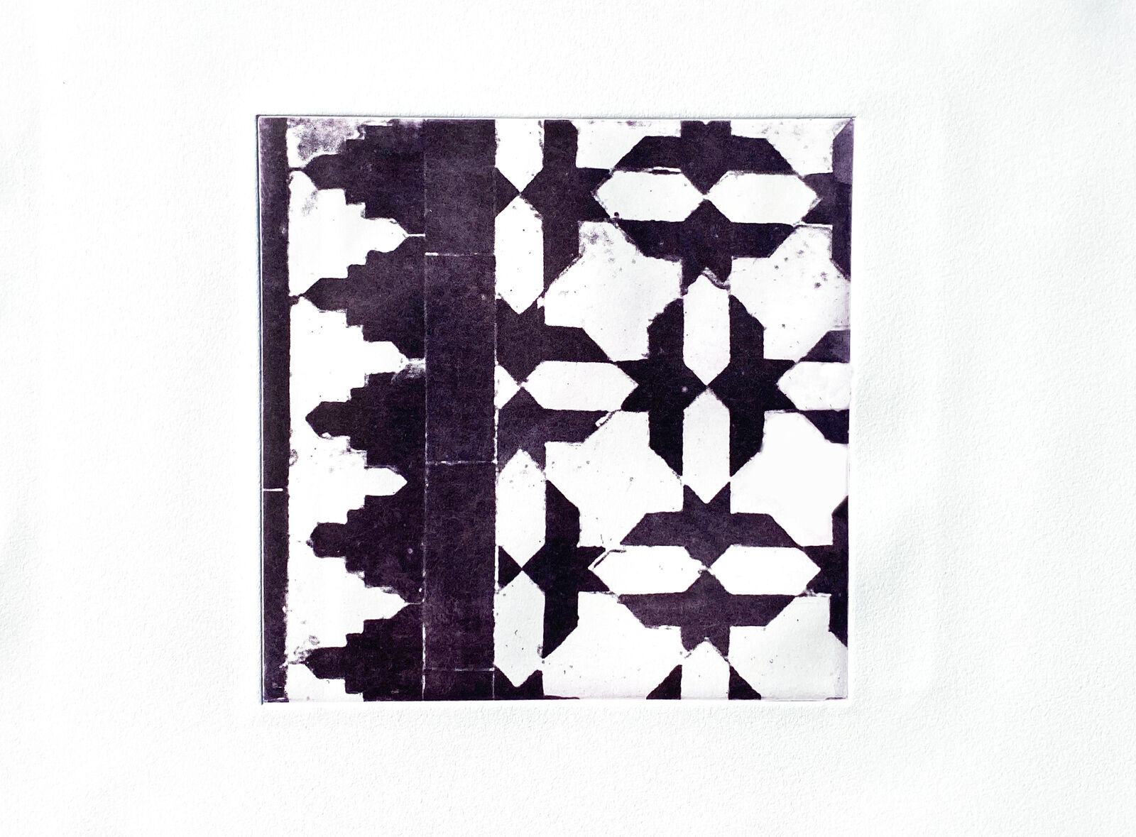 recovered pattern (2), Intagliotypie (Polymer-Print), 20 x 20 cm, 2023 © Agnes Christine Katschner