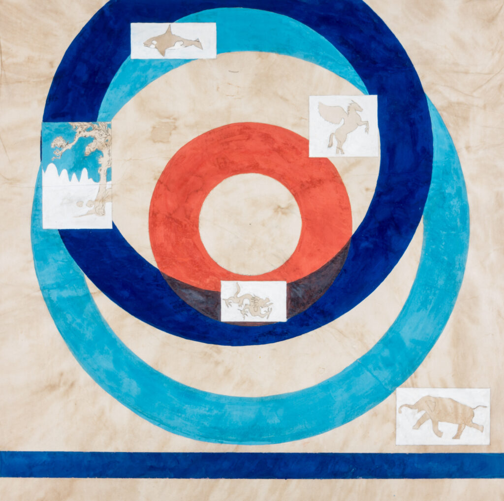 Die Ordnung der Dinge - Chinesische Tusche auf Reispapier auf Holz, 50 × 50 cm, 2013