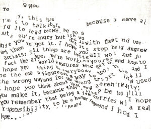 To a young woman artist